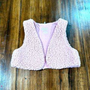 Pink Sherpa Baby Toddler Vest 18months